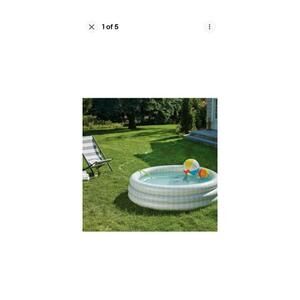 132 GAL Layered Plaid Inflatable Kiddie Pool Green/Blue Hearth & Hand Magnolia